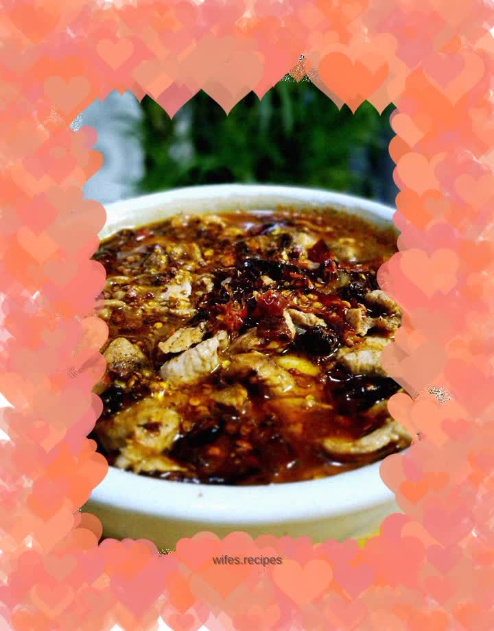 Sichuan style boiled pork slices