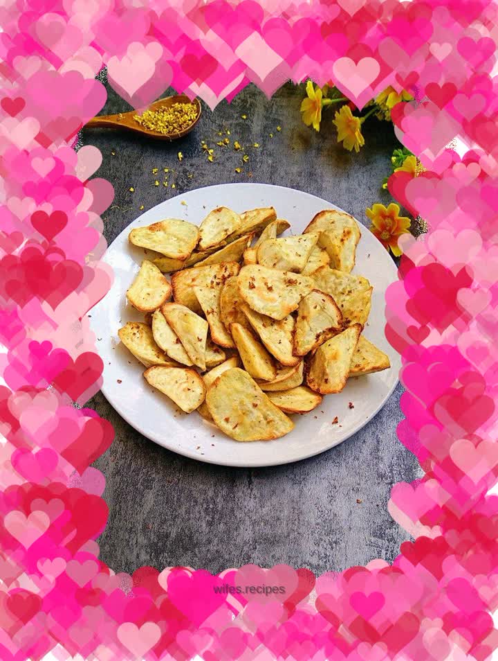 Baked Potato Wedges with Honey Glazed Osmanthus