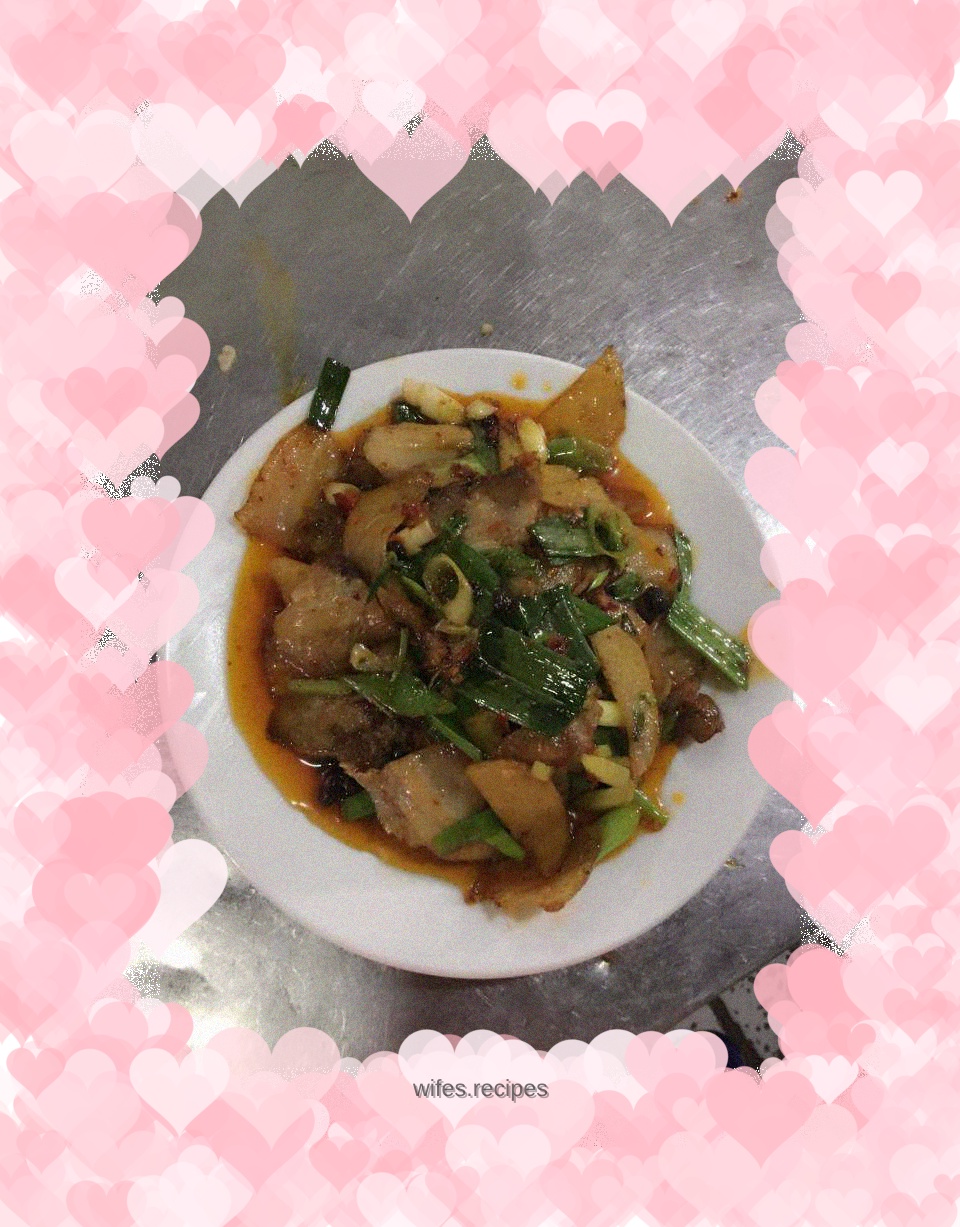 Potato twice-cooked pork