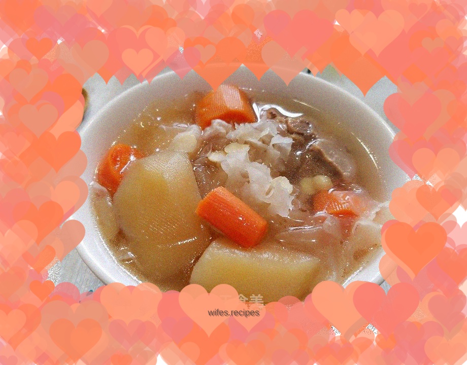 Apple Carrot Snow Fungus Soup