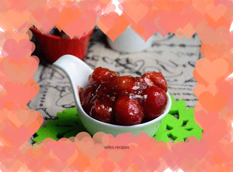 Fried red fruits with osmanthus