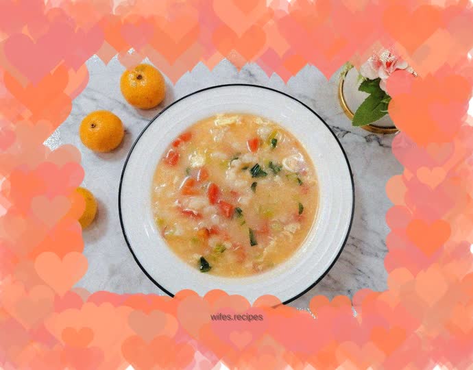 Seasonal vegetable pimple soup