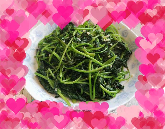Stir-fried sweet potato leaves