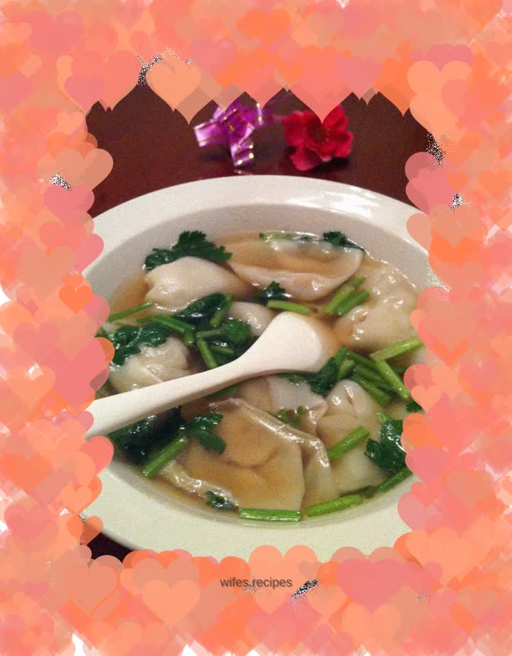 Meat stuffed wontons