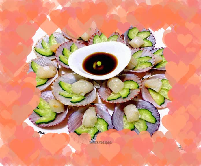 Pearl dices dipped in horseradish