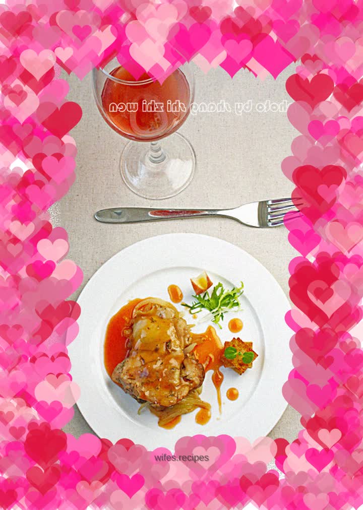 Grilled Chicken Thigh Steak with Red Wine Orange Sauce and Rosemary