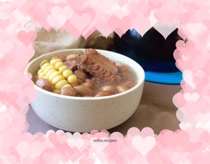 Spare ribs and peanut milk soup