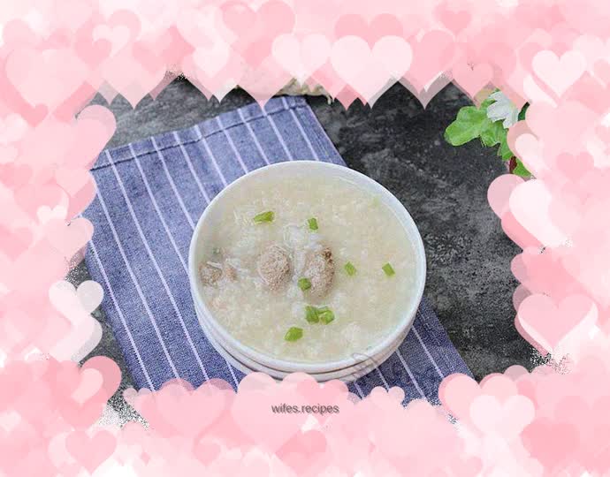 Pork liver and lean meat porridge