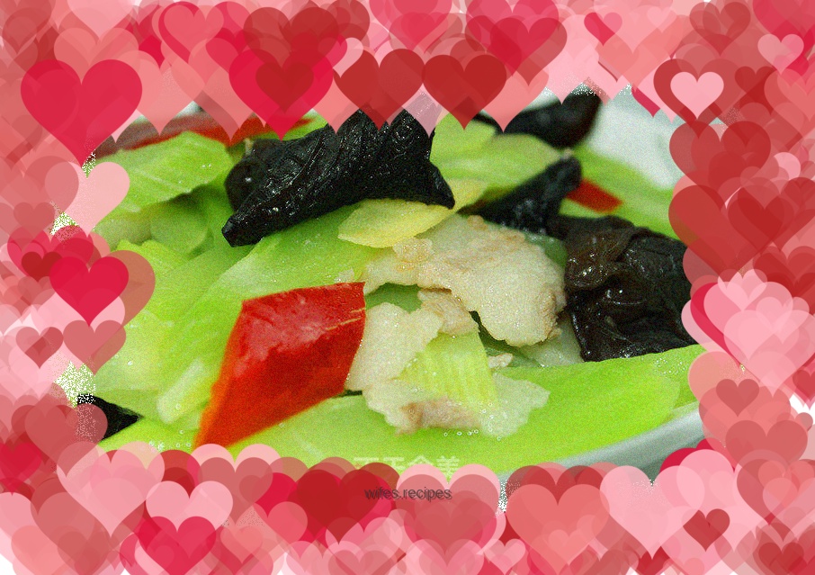 Pork slices with green bamboo shoots (summer version)