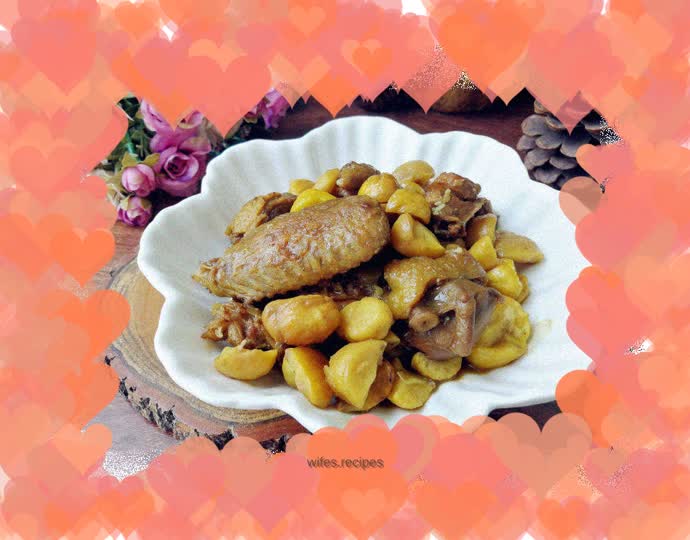 Chestnut stewed chicken