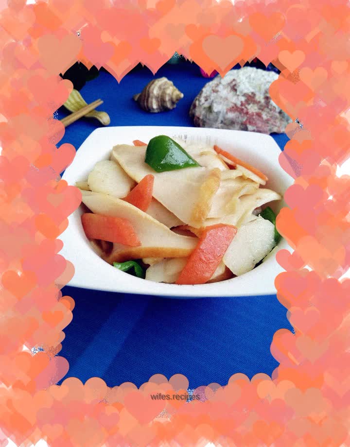 Stir-fried golden abalone