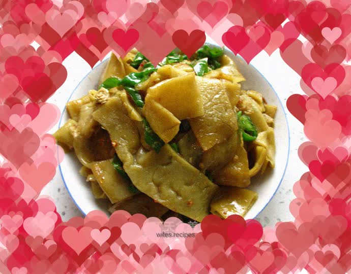 Delicious food under flowers - lily egg skin