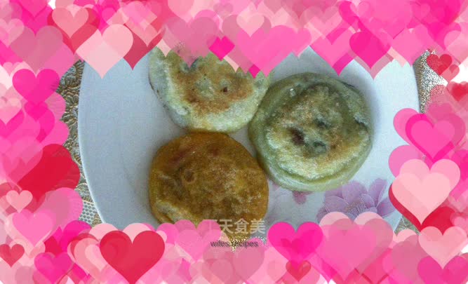 Sticky cakes with red bean filling