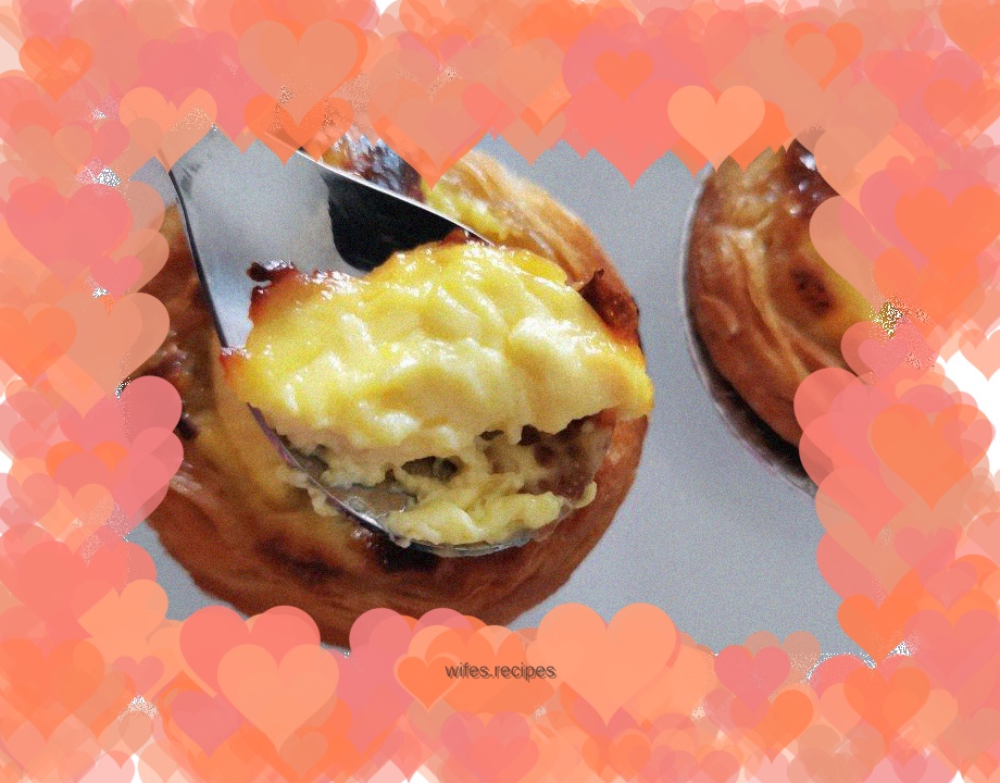 Air fryer version of egg tarts