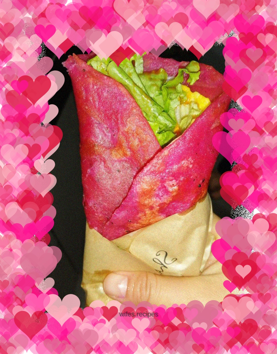 "Flower Pasta" Dragon Fruit Egg Pancake