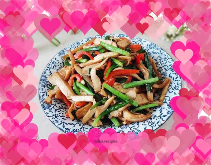 Stir-fried dried leeks