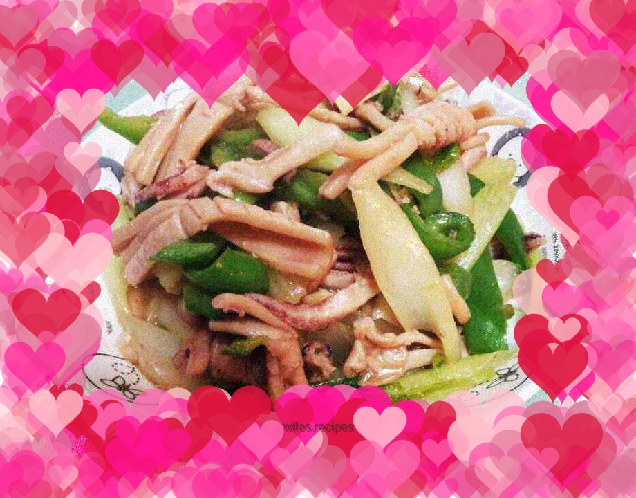 Stir-fried celery with chili pepper