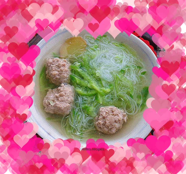 Green radish meatball soup