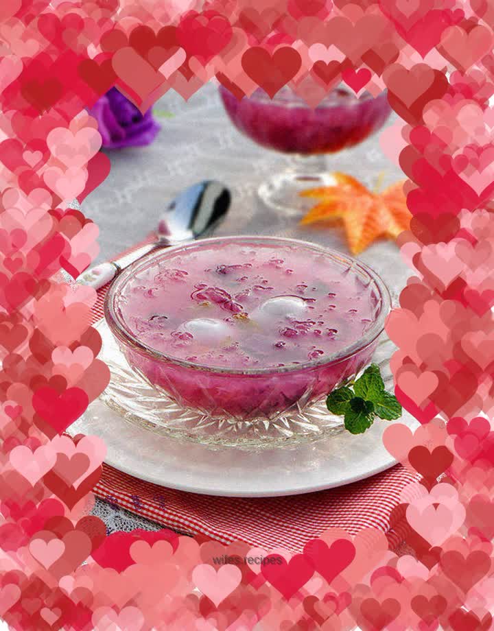 【Sweet Purple Sweet Potato and Snow Fungus Soup】--- The first dish of 2012 New Year’s Eve Dinner (Sweet Soup)