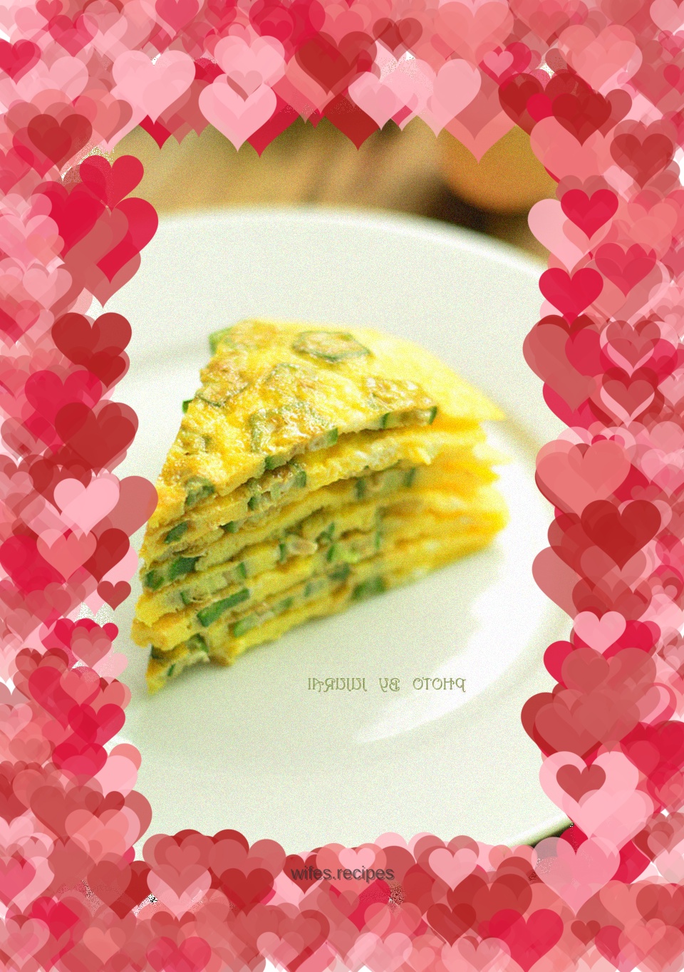 Okra egg pancake