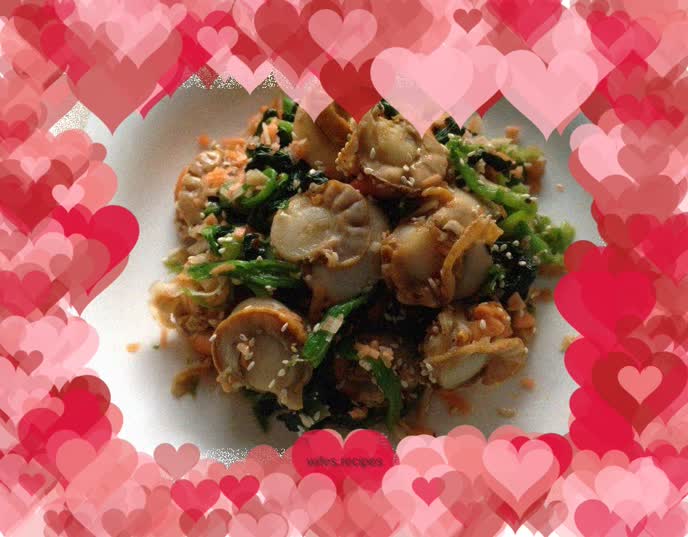 Scallops with Spinach