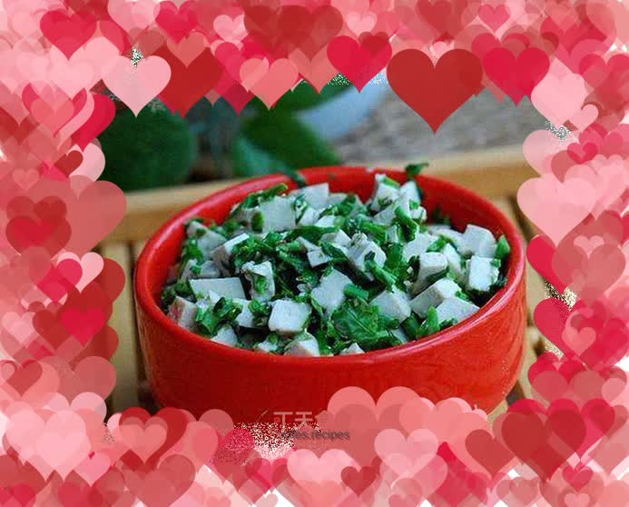 Chinese toon mixed with tofu