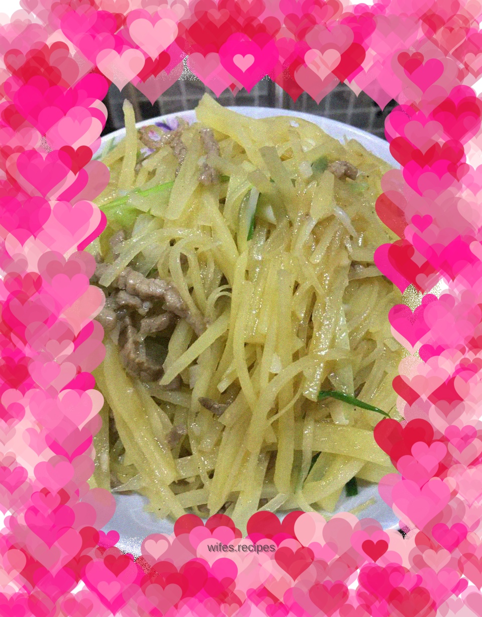 Homemade potato shreds