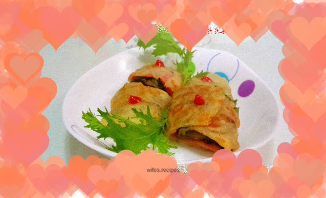 Ham and vegetable burrito