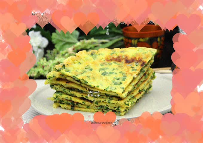 Egg and chive pancake