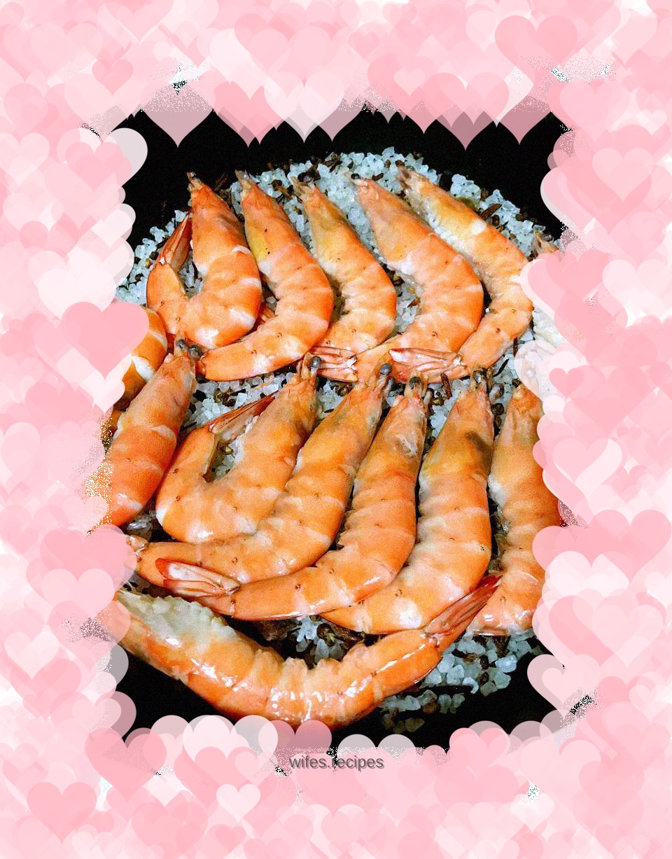 Salt-baked shrimp