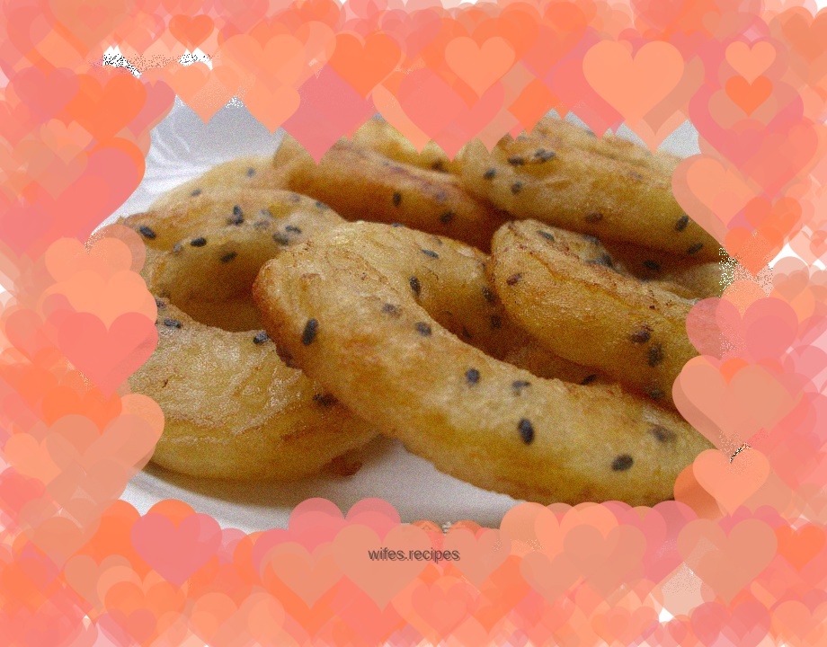Fried apple rings
