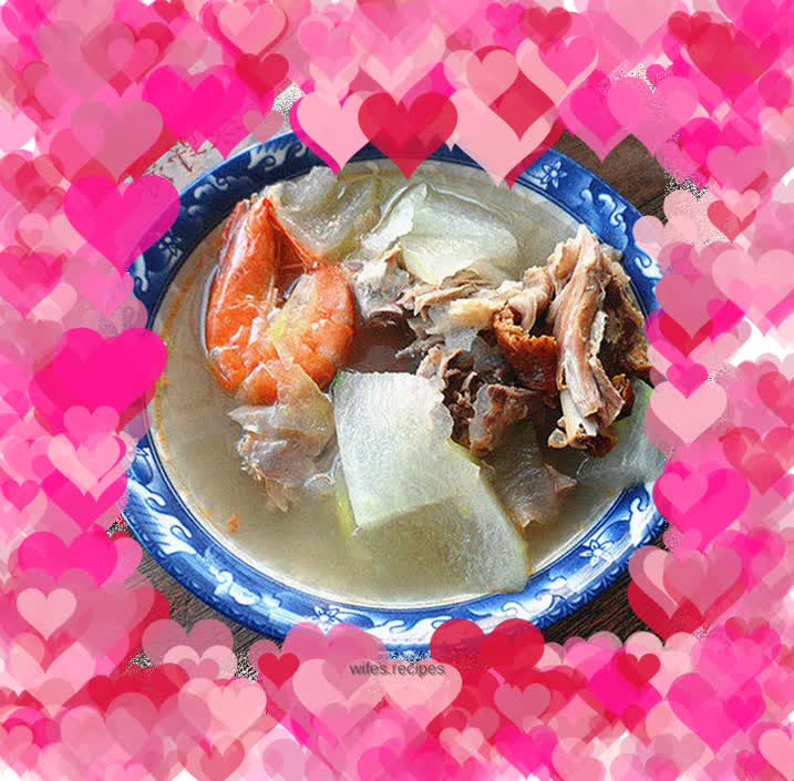 Duck frame and winter melon soup