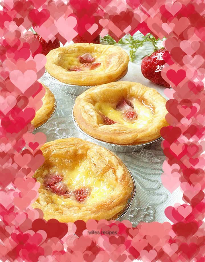 Strawberry egg tart