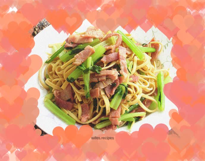 Fried Bacon and Celery Thousand Pieces