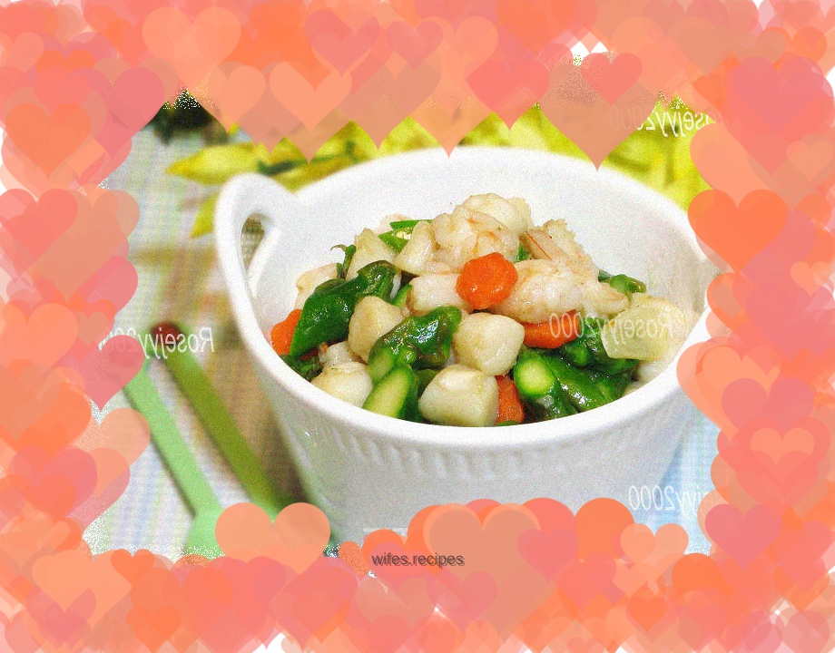Stir-fried Asparagus with Shrimp and Scallops