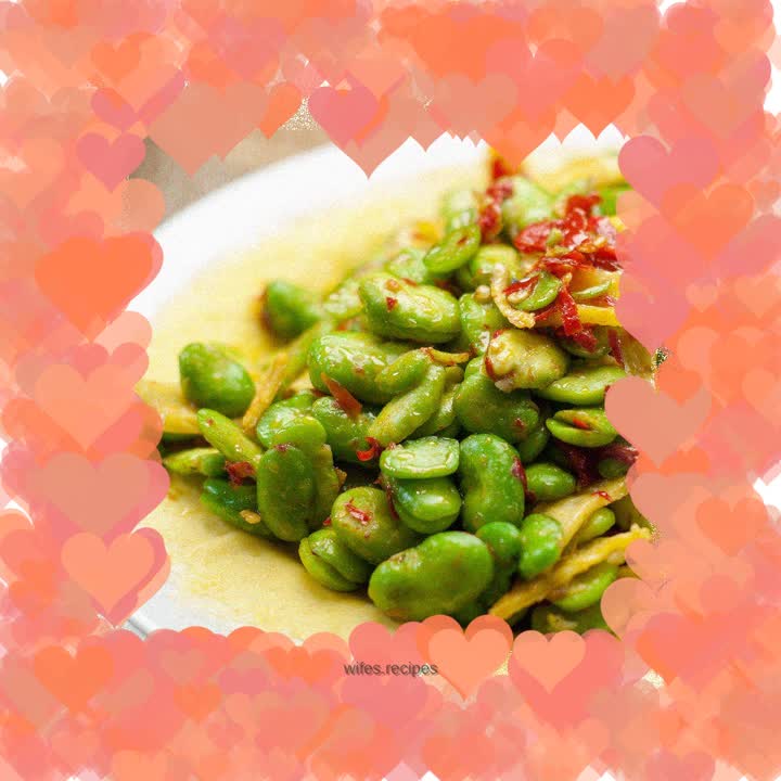 Broad bean scrambled egg skin