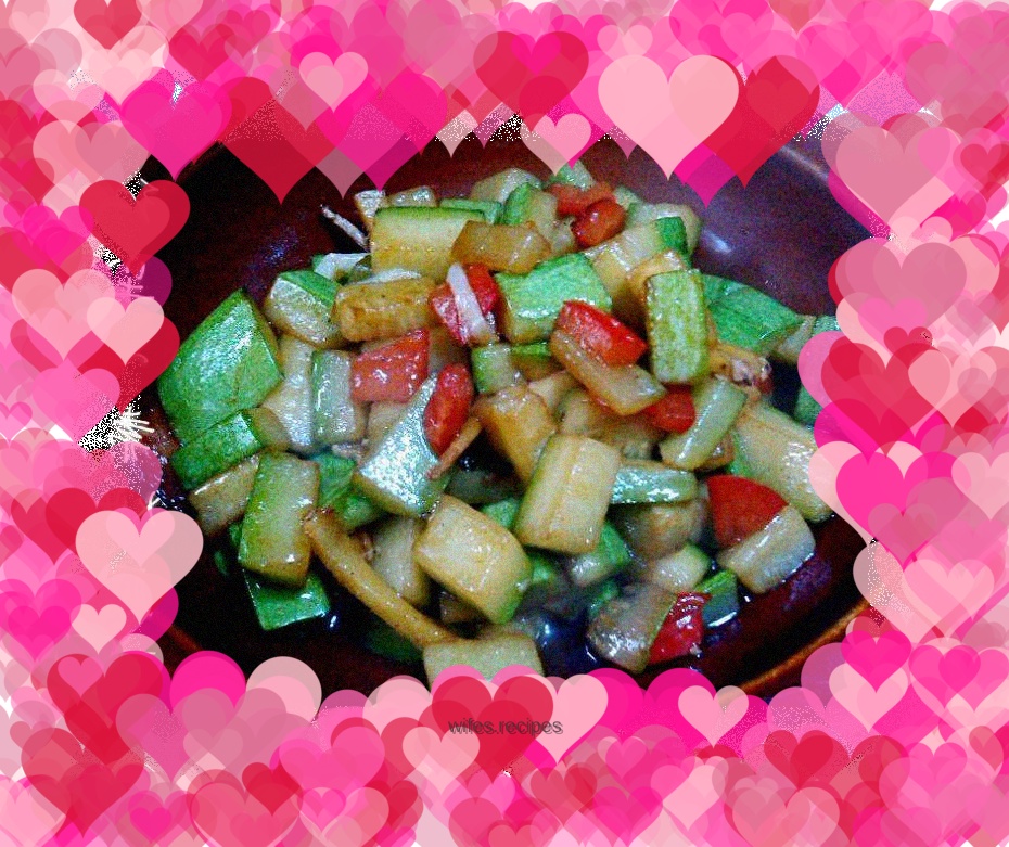 Vegetarian stir-fried melon dices