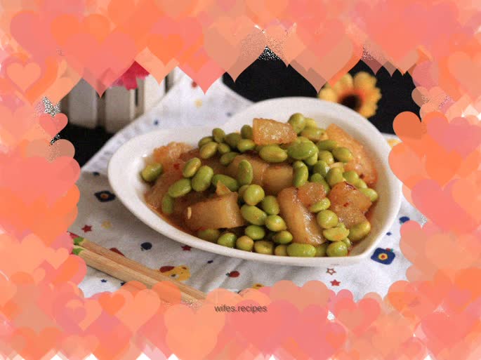 Winter Melon and Seared Edamame Bean