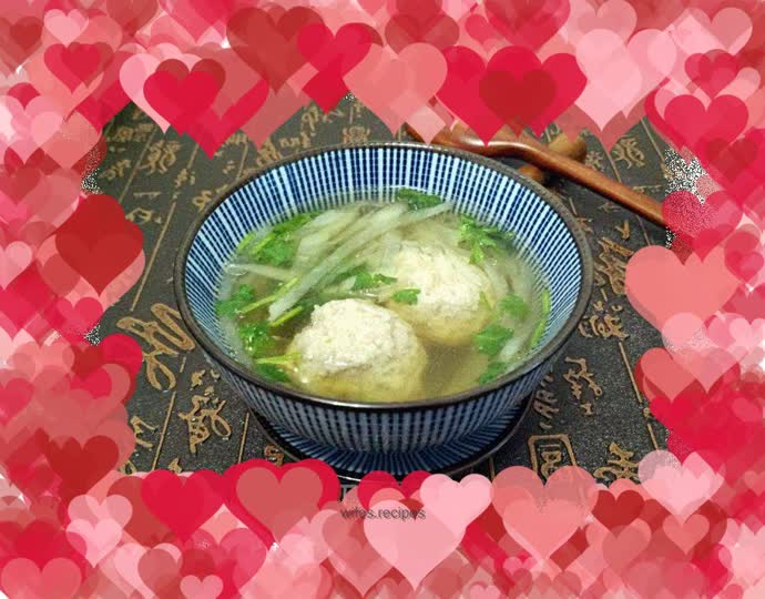 White radish meatball soup