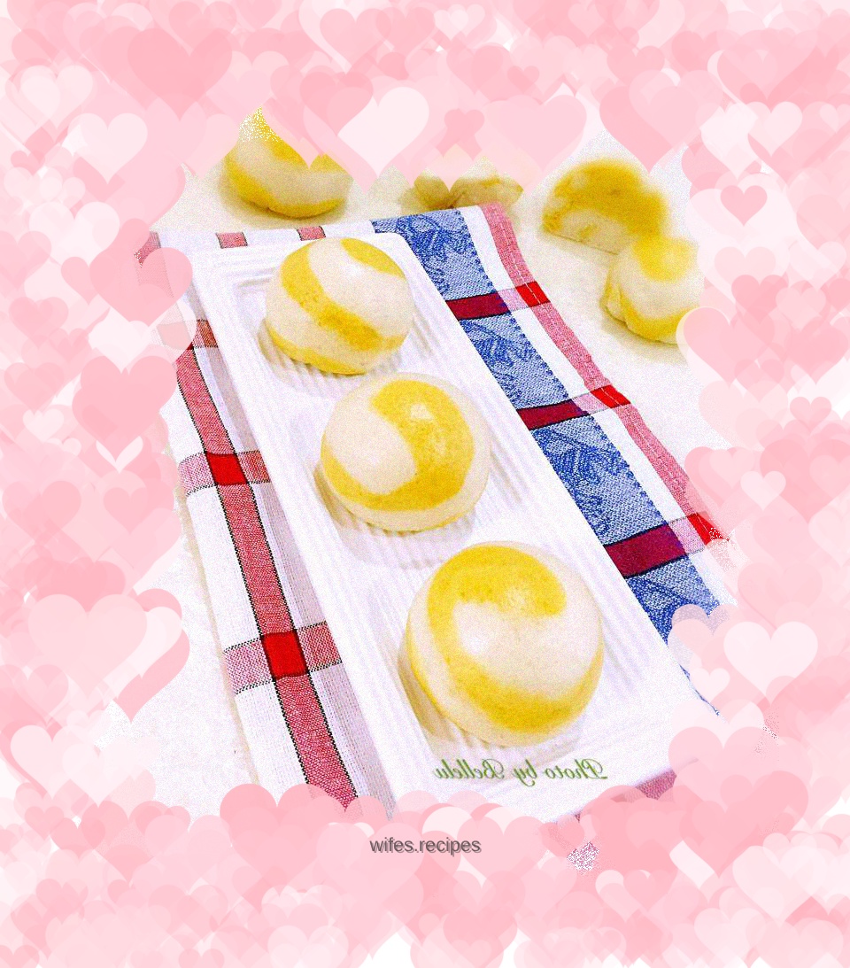 Baby snacks: milky two-color steamed buns