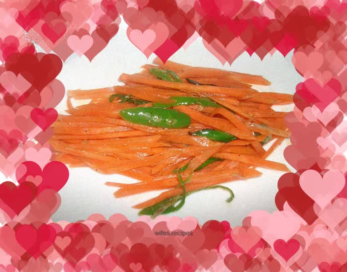 Vegetarian fried carrot shreds