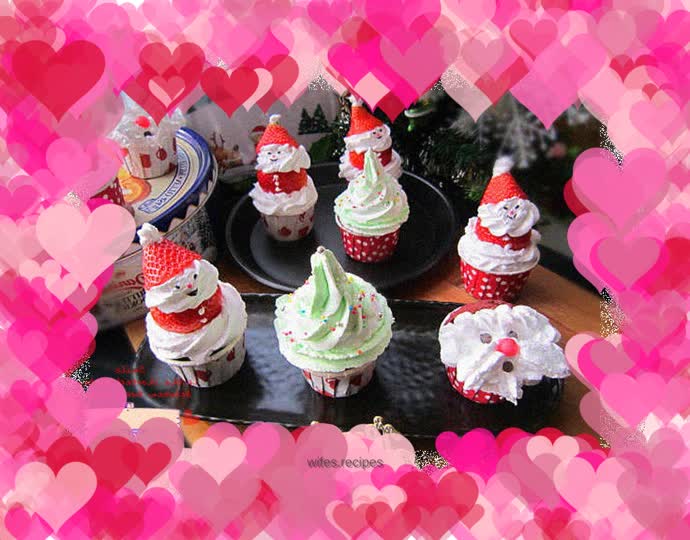 Santa Claus-Chocolate Cupcakes