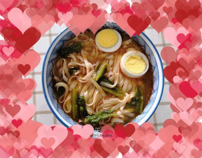 Lettuce leaf soup noodles