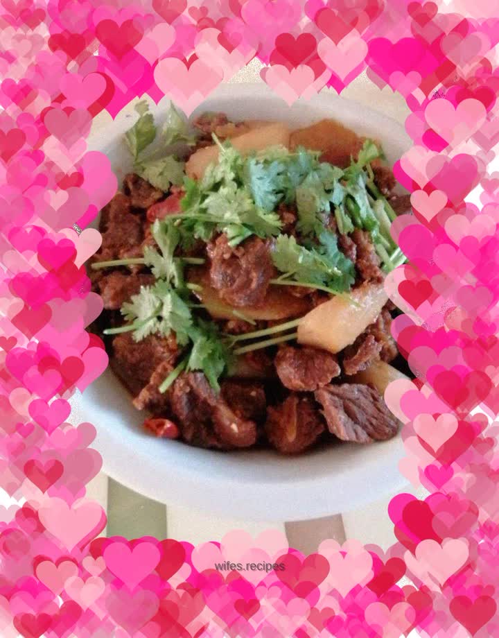 Beef roasted with radish