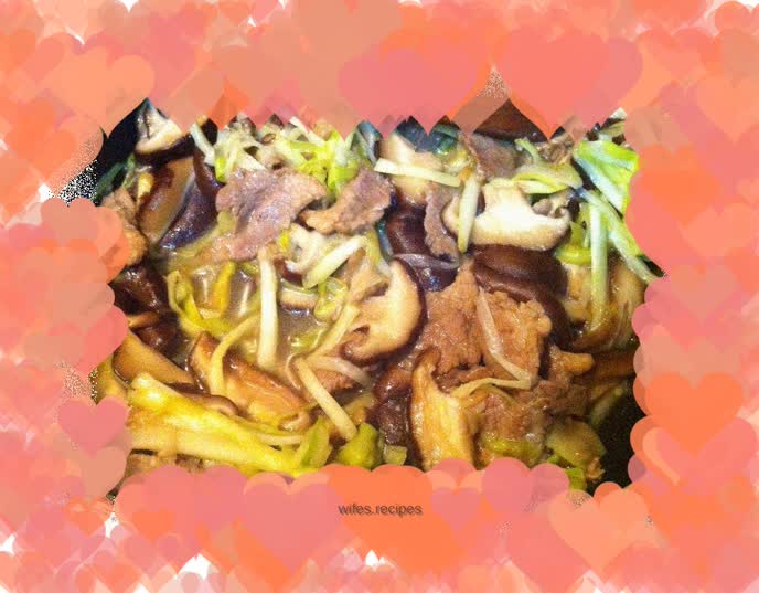 Stir-fried Pork Slices with Chives and Fresh Mushrooms