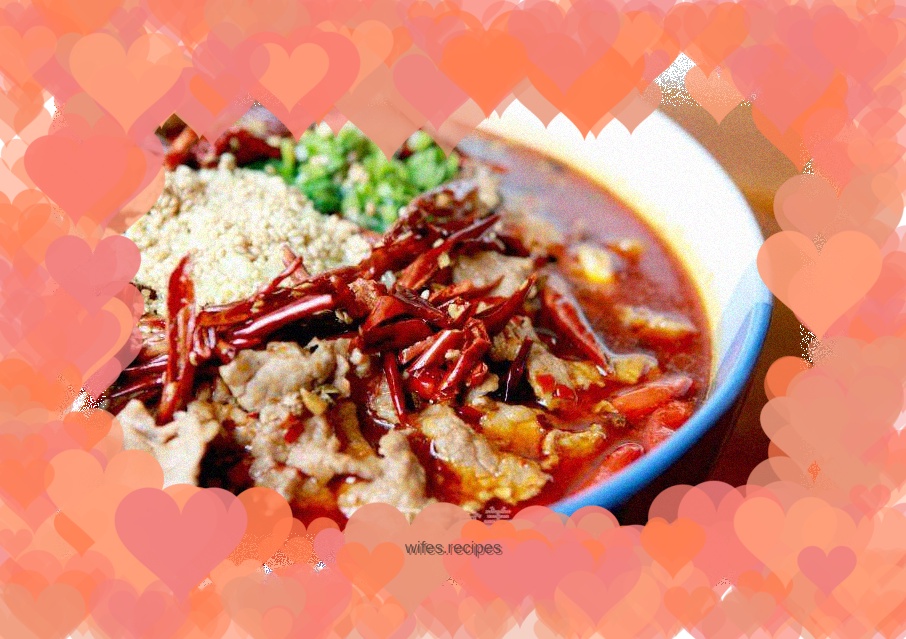 Sichuan style boiled pork slices