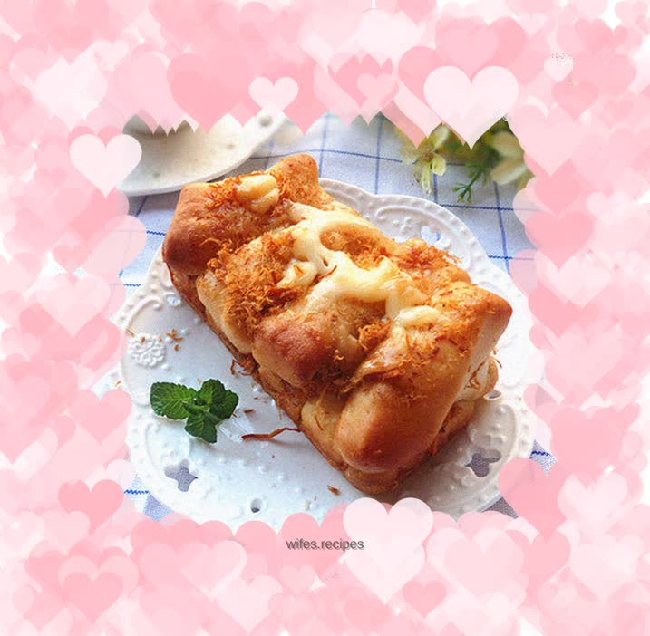 Meat floss salad bread