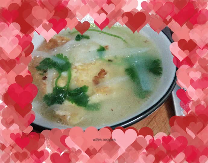 Egg and radish soup