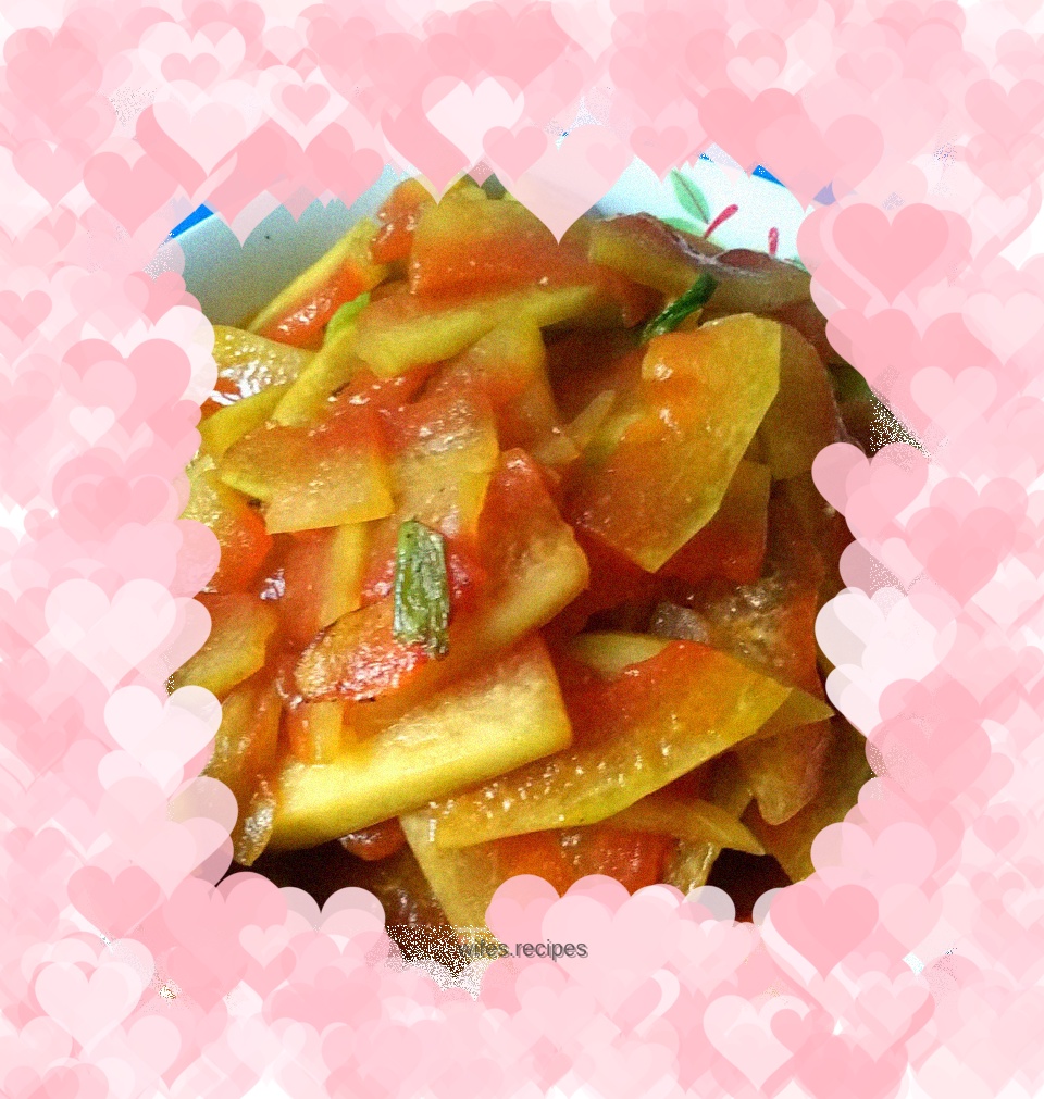 Fried watermelon rind