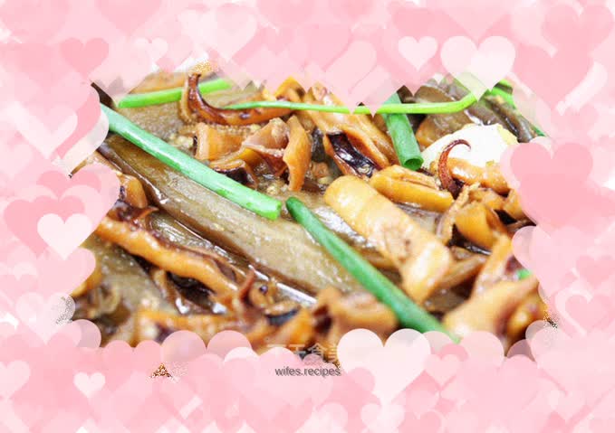 Dried squid and eggplant stew